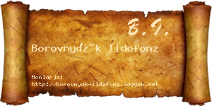 Borovnyák Ildefonz névjegykártya